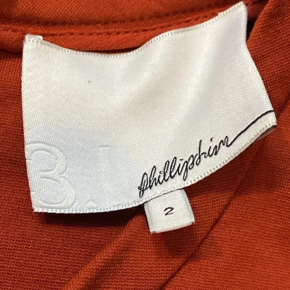 Phillip Lin 3.1 Orange Bodycon Peplum Top - Picture 3 of 8